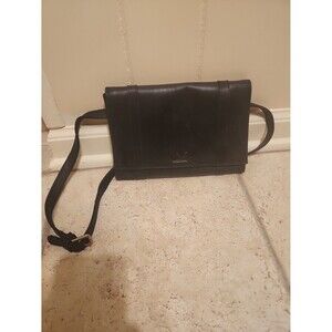 Sseko Black Leather Crossbody Waistbag Made in Uganda